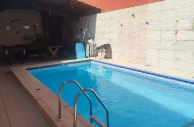 Casa três dormitórios com piscina balneário florida praia grande sp