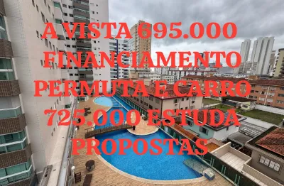 Apartamento lindo dois dormitórios canto do forte praia grande sp