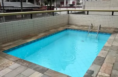 Apartamento um dormitorio predio com piscina vila tupi praia grande sp
