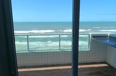 Apartamento tres dormitorios vista total mar balneario florida praia grande sp