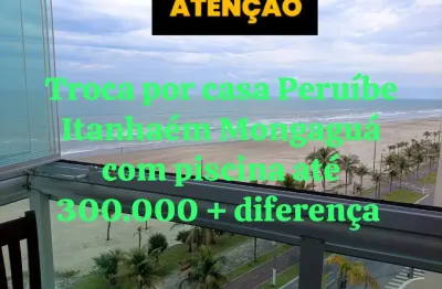 Apartamento um dormitório com vista mar balneário florida praia grande sp