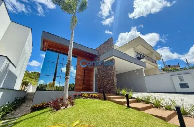 Casa em condomínio fechado com 3 quartos à venda na rodovia sc-281, 1, sertão do maruim, são josé por r$ 1.590.000