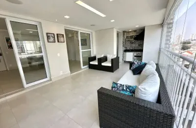 Apto próximo ao shopping anália franco, semi mobiliado, 03 vagas, terraço gourmet !!