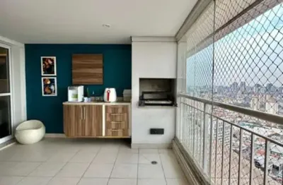 Apto a venda no tatuapé ,  semi mobiliado, terraço gourmet, 02 vagas !!