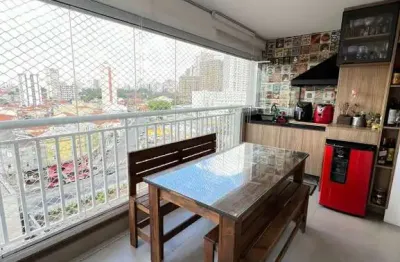 Apto a venda no tatuapé, semi mobiliado, 03 suítes, terraço gourmet, 02 vagas !!