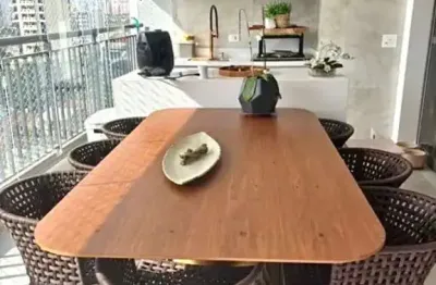 Apto tatuapé, novo, semi mobiliado, terraço gourmet, 02 vagas fixas !!