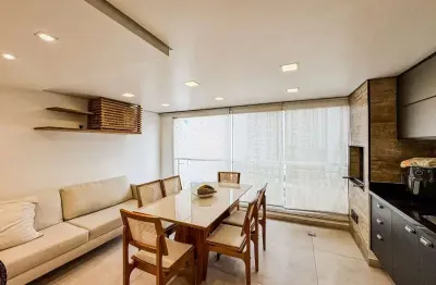 Apto a venda no tatuapé ,  semi mobiliado, terraço gourmet, 02 vagas !!