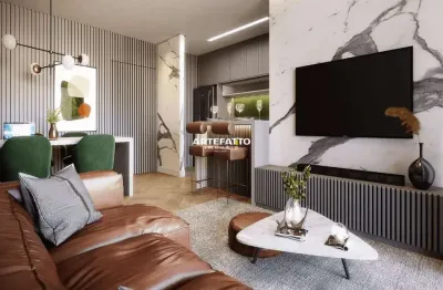 Apartamento com 2 suítes e lavabo com 1 vaga na praia do itaguá em ubatuba