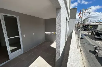 Apartamento de 38m², com 1 dormitório e uma ampla varanda integrada ao quarto