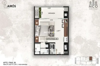 Flat com 1 quarto à venda na Rua Coronel Ernesto de Oliveira, 271, Centro, Ubatuba