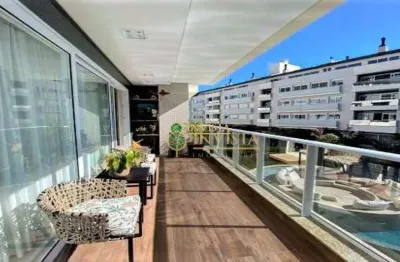 À venda | 186 m², mobiliado, ampla sacada e 3 suítes - jurerê internacional, em florianópolis.