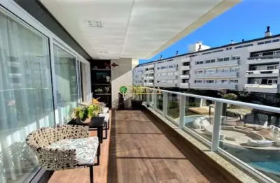 À venda | 186 m², mobiliado, ampla sacada e 3 suítes - jurerê internacional, em florianópolis.