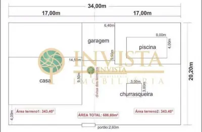 À venda - 2 terrenos com 689m² de área total - bairro ipiranga