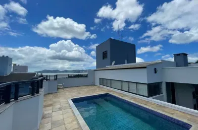 Andar alto, 3 quartos, terraço privativo com piscina e vista mar no estreito - à venda em florianópolis