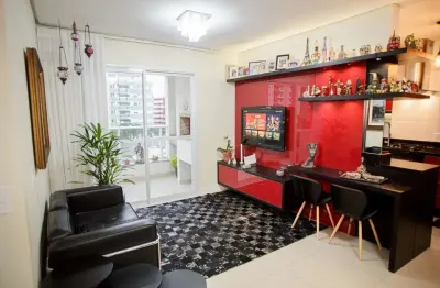 Mobiliado com sacada com churrasqueira, 2 quartos e 1 vaga à venda próximo ao titri.