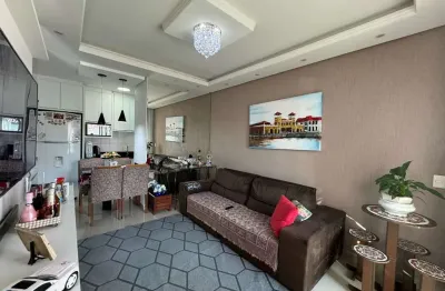 À venda | 50 m², semi mobiliado, sacada com churrasqueira e 2 quartos - palhoça/sc.