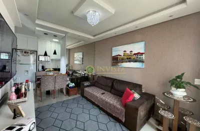 À venda | 50 m², semi mobiliado, sacada com churrasqueira e 2 quartos - palhoça/sc.