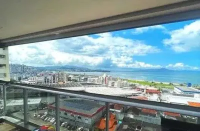 Andar alto, sacada com churrasqueira e vista mar, 3 quartos e 2 vagas à venda no kobrasol.