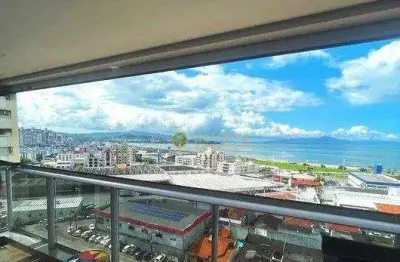 Andar alto, sacada com churrasqueira e vista mar, 3 quartos e 2 vagas à venda no kobrasol.