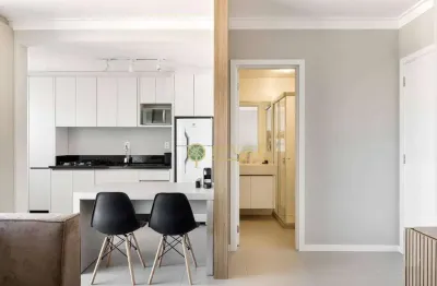 À venda com vista mar no bairro campinas! studio com 1 vaga de garagem.