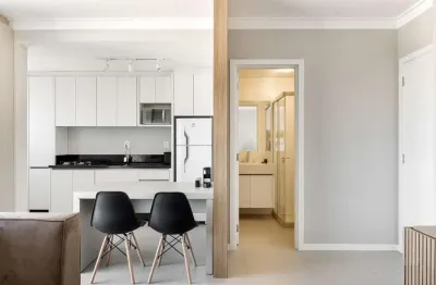 À venda com vista mar no bairro campinas! studio com 1 vaga de garagem.