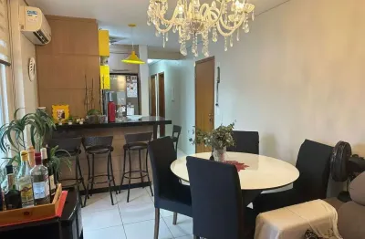 À venda | 85 m², Sacada com churrasqueira, 3 quartos, semi mobiliado e 1 vaga de garagem - Palhoça/SC.