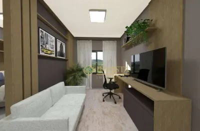 À venda | 30 m², mobiliado e 1 vaga de garagem - carvoeira, em florianópolis.