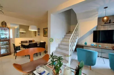 Duplex, terraço privativo com vista mar, sacada com churrasqueira, 4 quartos sendo 3 suítes e 2 vagas de garagem - à venda na trindade.