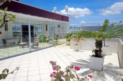 À venda | alto padrão, terraço privativo com vista mar e piscina, 348m² de área útil, 3 quartos e 4 vagas de garagem.