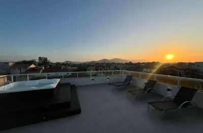 À venda | mobiliado, 275 m², terraço com vista mar, 2 quartos e 2 vagas de garagem - praia do campeche, em florianópolis.