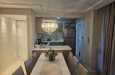 À venda | 98 m², mobiliado, sacada com churrasqueira, 2 quartos e 1 vaga de garagem - palhoça/sc.