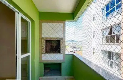 À venda | 80 m², sacada com churrasqueira, vista mar, 2 quartos e 1 vaga - balneário estreito, florianópolis.