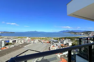 À venda | 77 m², sacada com churrasqueira, vista mar panorâmica, 2 quartos e 2 vagas - kobrasol, são josé/sc.