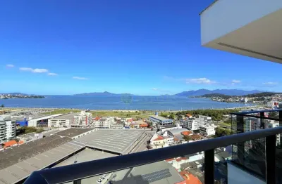 À venda | 77 m², sacada com churrasqueira, vista mar panorâmica, 2 quartos e 2 vagas - kobrasol, são josé/sc.