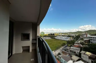 Locação | 74 m², semi mobiliado, sacada com churrasqueira, 2 quartos e 1 vaga de garagem - saco grande, em florianópolis.