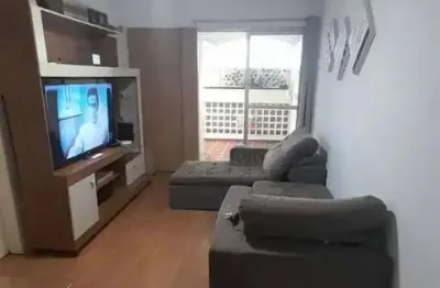 À venda | 70 m², semi mobiliado, sacada com churrasqueira, 2 quartos e 1 vaga - coqueiros, em florianópolis.