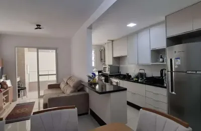 À venda | 75 m², Sacada com Churrasqueira, 2 quartos e 1 vaga - Barreiros, em São José.