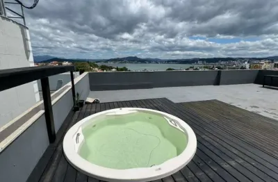 Cobertura com 3 quartos à venda em florianópolis, terraço com vista mar e 2 vagas - bairro abraão.