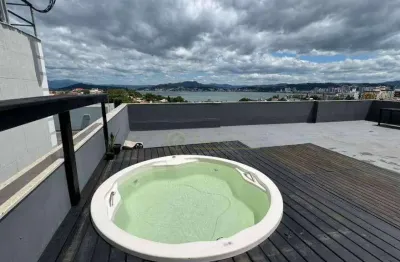 Cobertura com 3 quartos à venda em florianópolis, terraço com vista mar e 2 vagas - bairro abraão.
