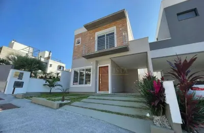 Casa com 3 quartos à venda em florianópolis, varanda com churrasqueira, novo e 3 vagas - bairro santo antônio de lisboa.