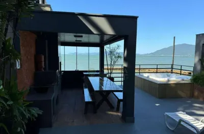 Casa com 5 quartos à venda em palhoça/sc, frente mar, 2 jacuzzi, 3 vagas - praia de fora.