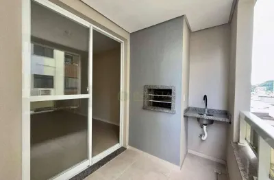 Apartamento com 2 quartos em campinas! sacada com churrasqueira, semi mobiliado e 1 vaga - são josé/sc.