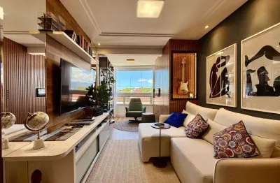 Apartamento mobiliado à venda em florianópolis/sc! pronto para morar, sacada com churrasqueira e 1 vaga de garagem - bairro abraão.