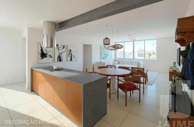 Apartamento de aproximadamente 130m2, com 3 dormitórios, sendo 1 suíte. sala com cozinha integrada.