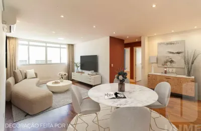 Apartamento todo reformado, elétrica e hidráulica, com ar condicionado na sala e nos 2 quartos.