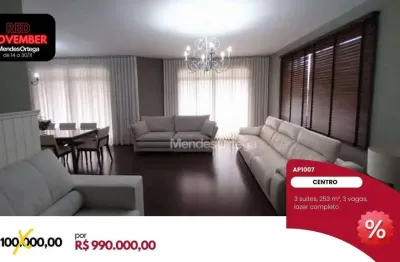 Apartamento com 3 suítes à venda, 253 m² por r$ 1.100.000 - centro - sorocaba/sp