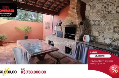 Casa com 3 dormitórios à venda, 139 m² por r$ 730.000,00 - vila haro - sorocaba/sp