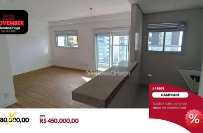 Apartamento com 1 dormitório à venda, 37 m² por r$ 450.000,00 - parque campolim - sorocaba/sp