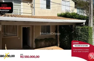 Casa com 4 dormitórios à venda, 110 m² por r$ 550.000,00 - village di satore - sorocaba/sp
