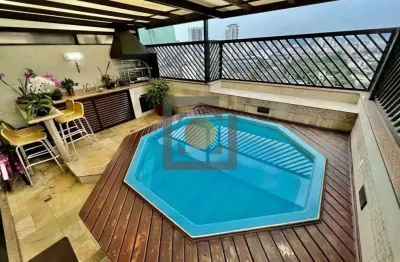Cobertura luxuosa à venda em santos-sp, embaré: 3 quartos, 2 suítes, 2 salas, 3 banheiros, 2 vagas, 154m²